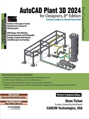 cover image of AutoCAD Plant 3D 2024 for Designers